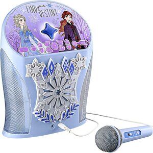 ekids Disney Frozen Bluetooth Karaoke Machine with EZ Link Technology LED Lights